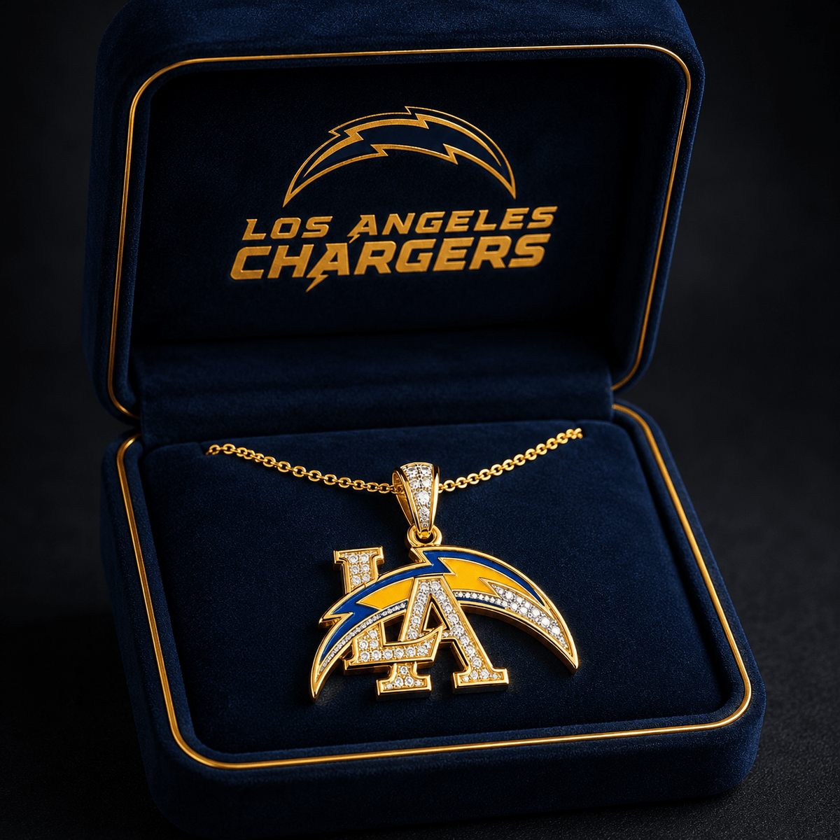 LAC Solid Gold Chain with Diamond Pendant BMD